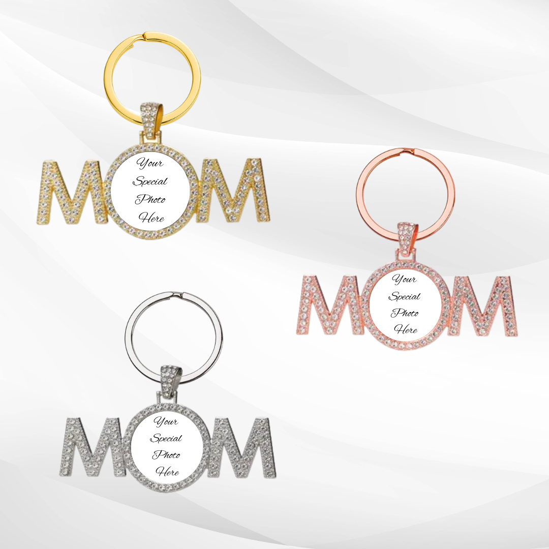 The Mom Photo Keychain