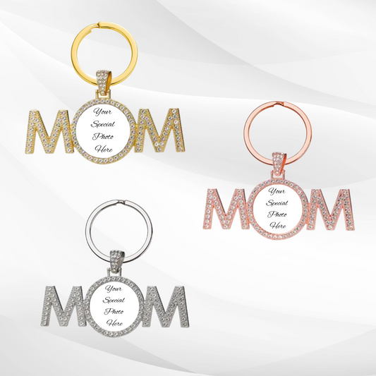 The Mom Photo Keychain